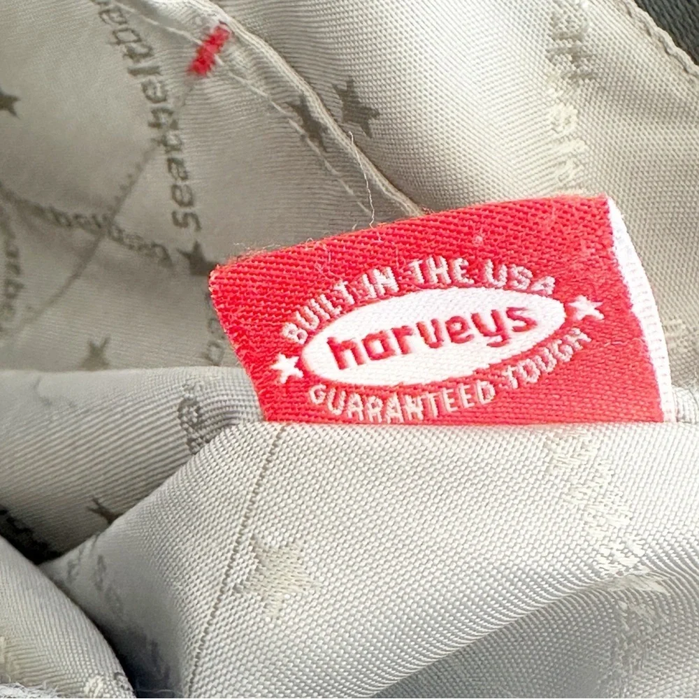 Harveys Seatbelt Bag Black Tote Purse Snap Closure Medium